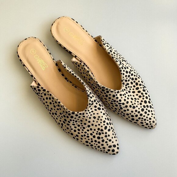 NEW CHEETAH SLIDES MULE SHOES - Picture 1 of 9
